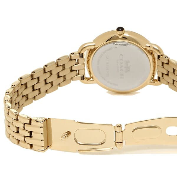 Coach Delancey Slim Silver Dial Gold Steel Strap Watch For Women - 14502782 Buy Now By Coach