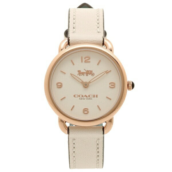 Coach Delancey White Dial White Leather Strap Watch for Women - 14502790 Buy Now By Coach