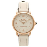 Coach Delancey White Dial White Leather Strap Watch for Women - 14502790 Buy Now By Coach