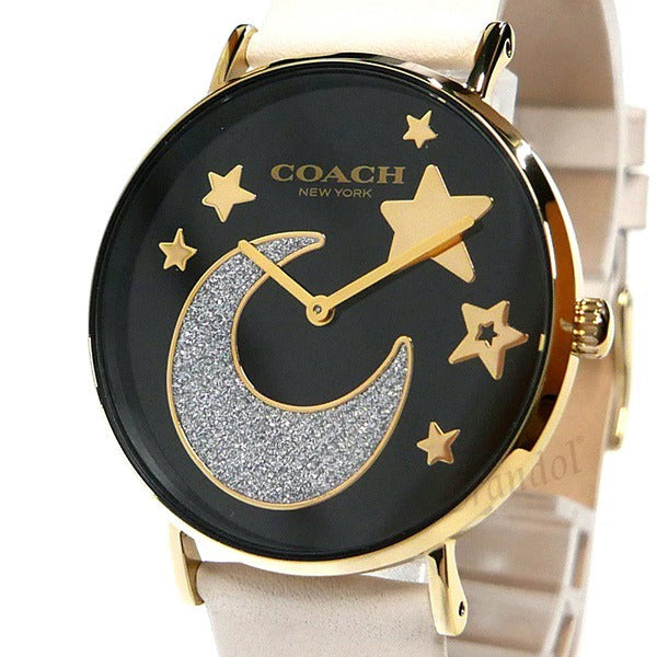 Coach Perry Black Dial White Leather Strap Watch for Women - 14503041 Buy Now By Coach
