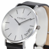 Coach Perry White Dial Black Leather Strap Watch for Women - 14503115 Buy Now By Coach