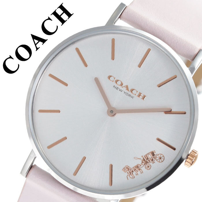 Coach Perry White Dial Pink Leather Strap Watch for Women - 14503118 Buy Now By Coach