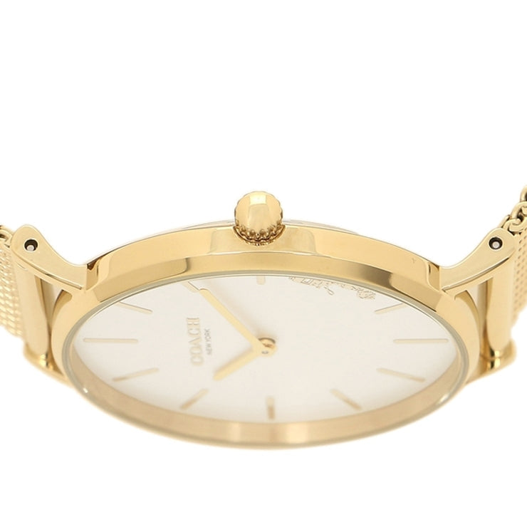 Coach Perry White Dial Gold Mesh Bracelet Watch for Women - 14503125 Buy Now By Coach