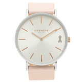 Coach Perry White Dial Pink Leather Strap Watch for Women - 14503128 Buy Now By Coach