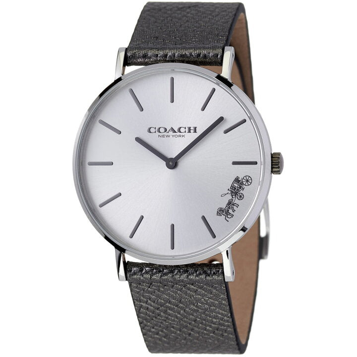 Coach Perry White Dial Grey Leather Strap Watch for Women - 14503155 Buy Now By Coach