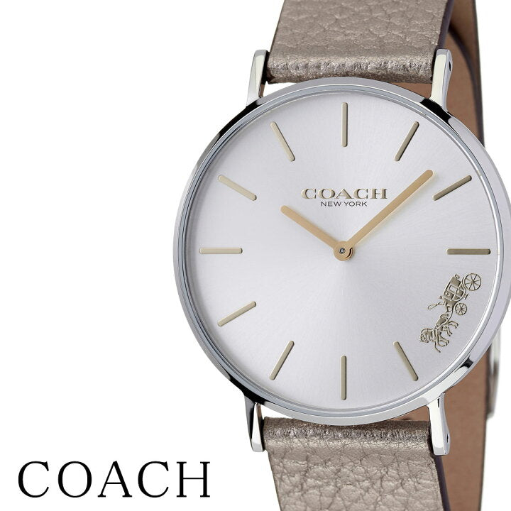 Coach Perry White Dial Beige Leather Strap Watch for Women - 14503157 Buy Now By Coach