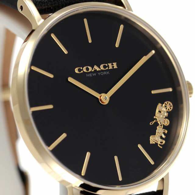 Coach Perry Black Dial Black Leather Strap Watch for Women - 14503333 Buy Now By Coach