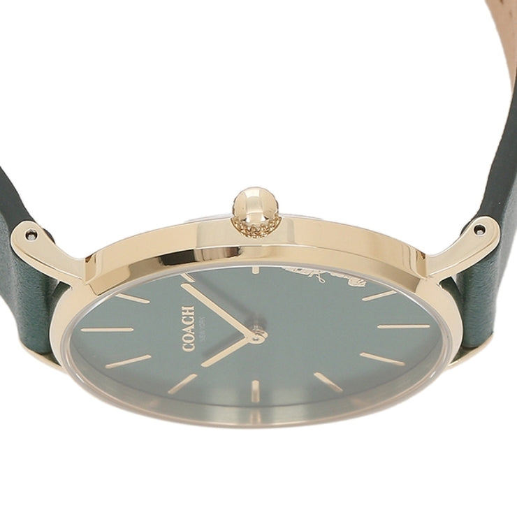 Coach Perry Green Dial Green Leather Strap Watch for Women - 14503383-C Buy Now By Coach