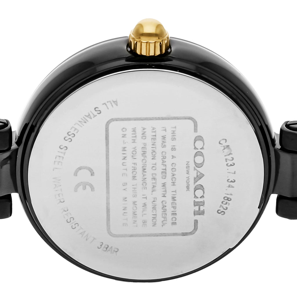Coach Park Swarovski Crystals Black Dial Black Steel Strap Watch for Women - 14503564 Buy Now By Coach