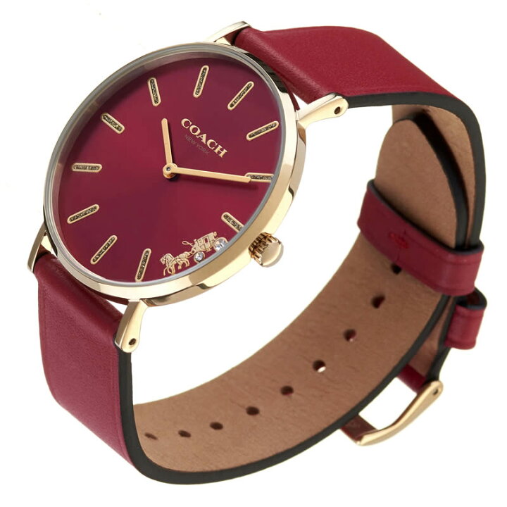 Coach Perry Red Dial Red Leather Strap Watch for Women - 14503852 Buy Now By Coach