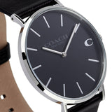 Coach Charles Black Dial Black Leather Strap Watch for Men - 14602149 Buy Now By Coach