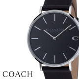 Coach Charles Black Dial Black Leather Strap Watch for Men - 14602149 Buy Now By Coach