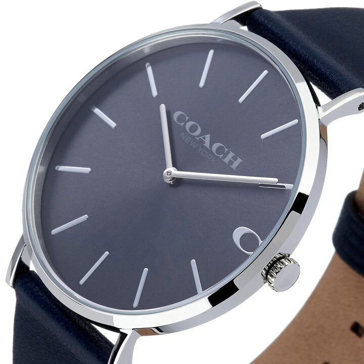 Coach Charles Grey Dial Black Leather Strap Watch for Men - 14602150 Buy Now By Coach