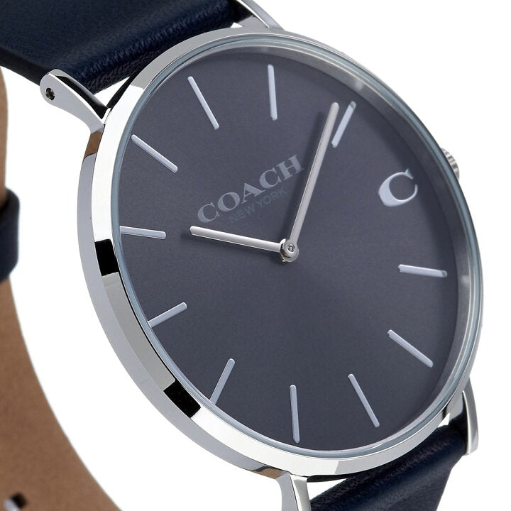 Coach Charles Grey Dial Black Leather Strap Watch for Men - 14602150 Buy Now By Coach
