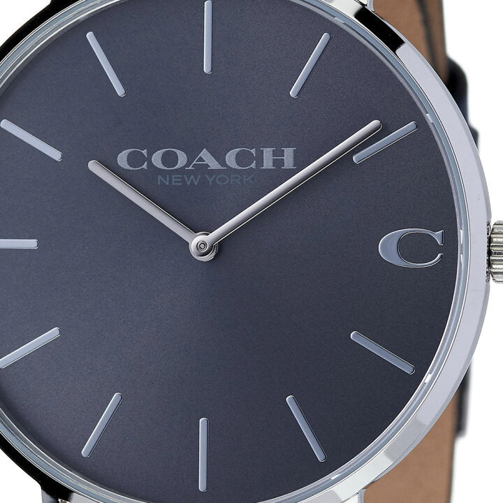 Coach Charles Grey Dial Black Leather Strap Watch for Men - 14602150 Buy Now By Coach