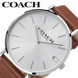 Coach Charles Silver Dial Brown Leather Strap Watch for Men - 14602152 Buy Now By Coach