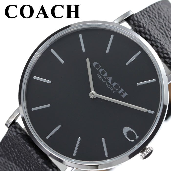 Coach Charles Black Dial Black Leather Strap Watch for Men - 14602157 Buy Now By Coach