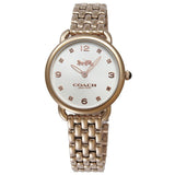 Coach Delancey White Dial Rose Gold Steel Strap Watch for Women - 14502783 Buy Now By Coach