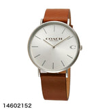 Coach Charles Silver Dial Brown Leather Strap Watch for Men - 14602152 Buy Now By Coach