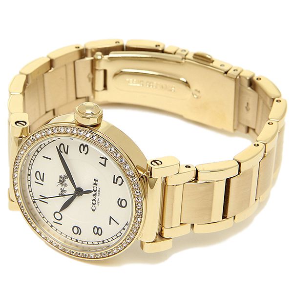 Coach Madison White Dial Gold Steel Strap Watch for Women - 14502397 Buy Now By Coach