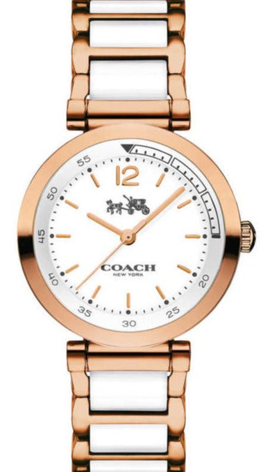 Coach Sport White Dial Two Tone Steel Strap Watch for Women - 14502463 Buy Now By Coach