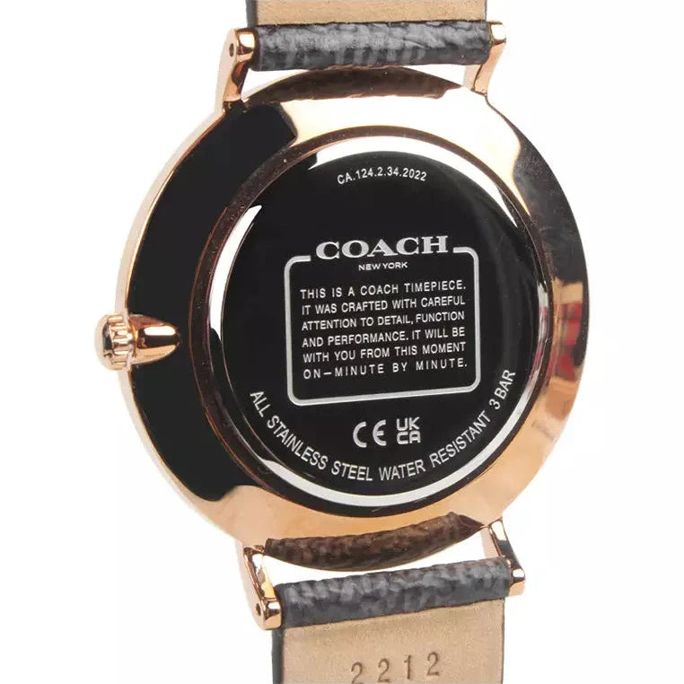 Coach Charles Black Dial Brown Leather Strap Watch for Women - 14602156 Buy Now By Coach