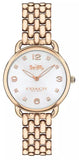 Coach Delancey White Dial Rose Gold Steel Strap Watch for Women - 14502783 Buy Now By Coach