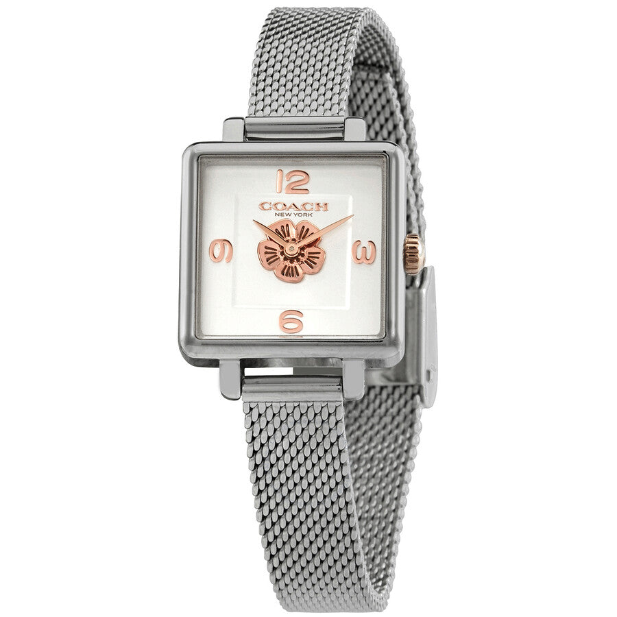 Coach Cass White Dial Silver Mesh Bracelet Watch for Women - 14503697 Buy Now By Coach