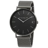 Coach Charles Black Dial Grey Mesh Bracelet Watch for Men - 14602145 Buy Now By Coach