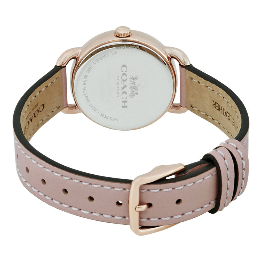 Coach Delancey Cream Dial Blush Pink Leather Strap Watch for Women - 14502750 Buy Now By Coach