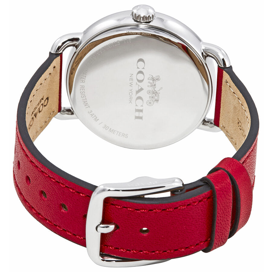 Coach Delancey White Dial Red Leather Strap Watch for Women - 14502878 Buy Now By Coach