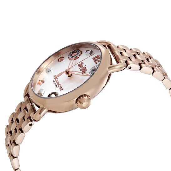 Coach Delancey White Dial Rose Gold Steel Strap Watch for Women - 14502811 Buy Now By Coach