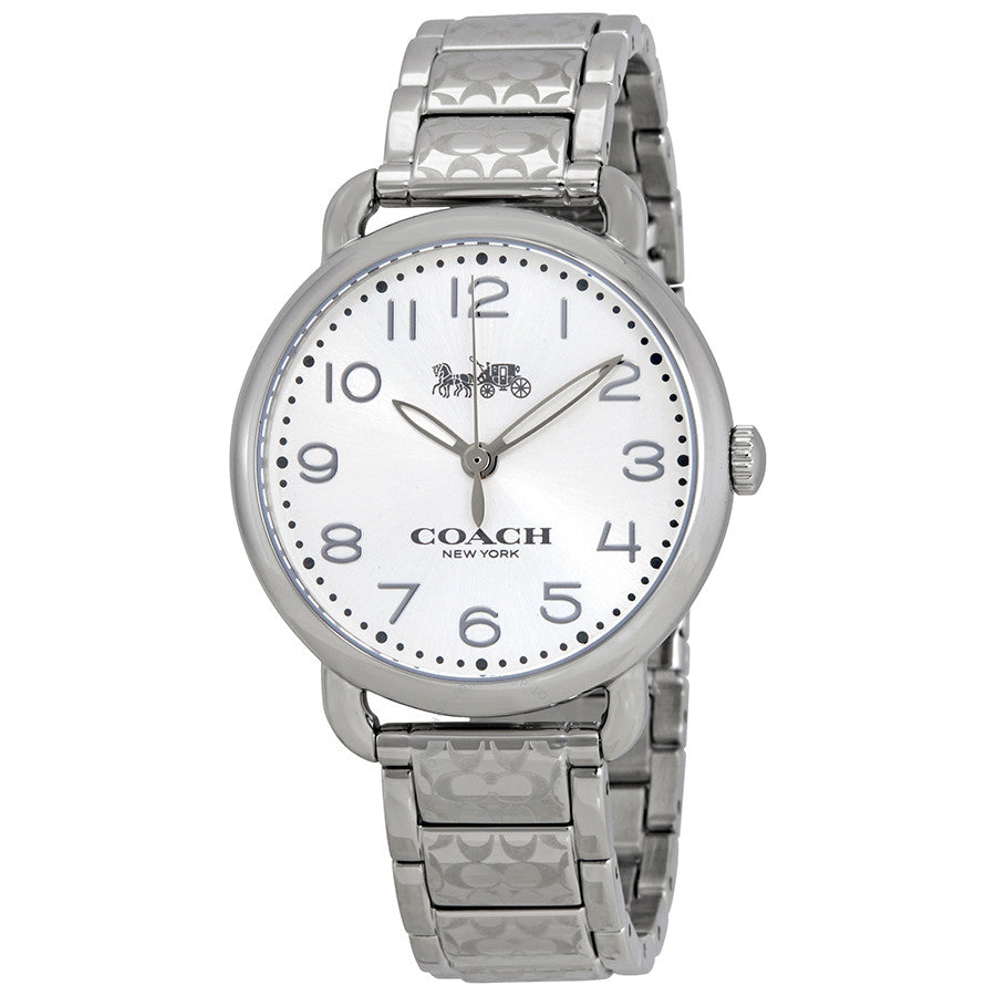 Coach Delancey White Dial Silver Steel Strap Watch for Women - 14502495 Buy Now By Coach