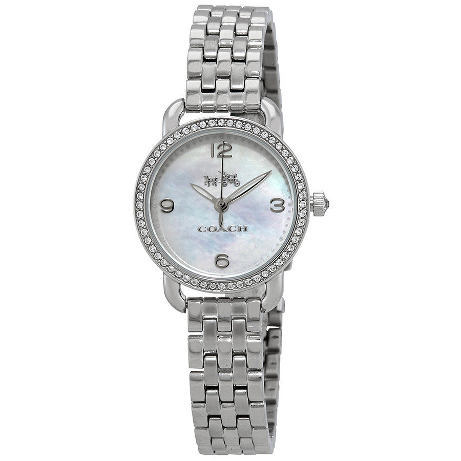 Coach Delancey Mother of Pearl Dial Silver Steel Strap Watch for Women - 14502477 Buy Now By Coach