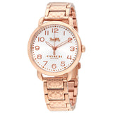 Coach Delancey White Dial Rose Gold Steel Strap Watch for Women - 14502497 Buy Now By Coach