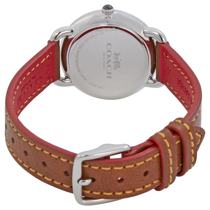 Coach Delancey Slim Cream Dial Brown Leather Strap Watch For Women - 14502789 Buy Now By Coach