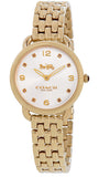 Coach Delancey Slim Silver Dial Gold Steel Strap Watch For Women - 14502782 Buy Now By Coach