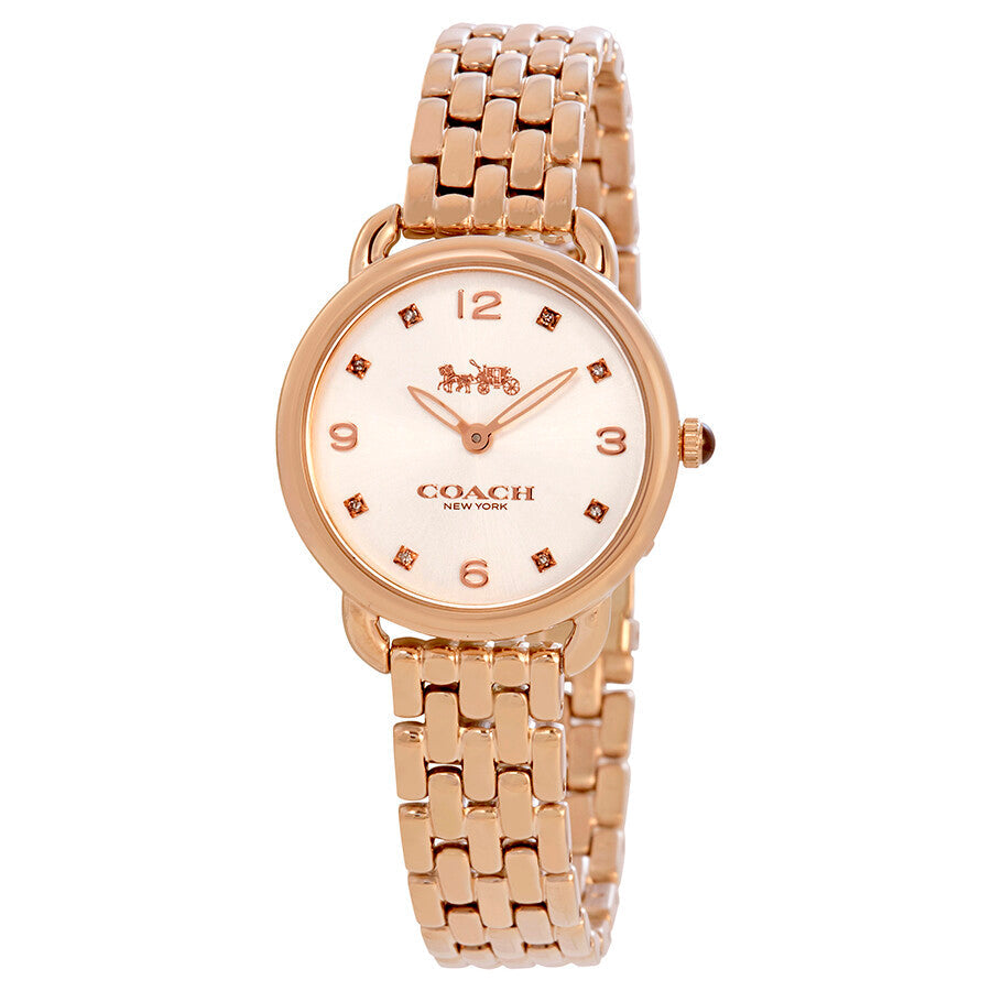 Coach Delancey White Dial Rose Gold Steel Strap Watch for Women - 14502783 Buy Now By Coach