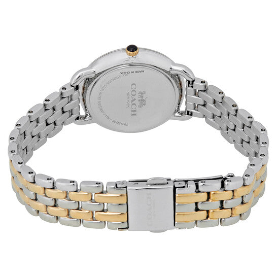 Coach Delancey Slim White Dial Two Tone Steel Strap Watch for Women - 14502784 Buy Now By Coach