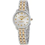 Coach Delancey Slim White Dial Two Tone Steel Strap Watch for Women - 14502784 Buy Now By Coach