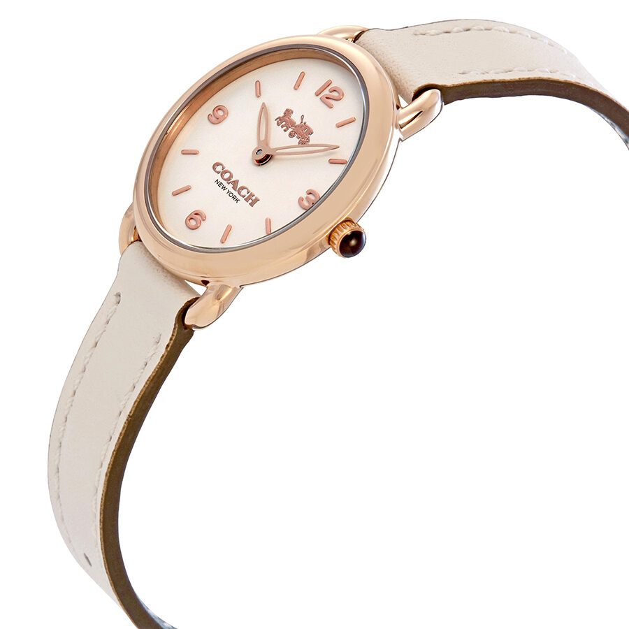 Coach Delancey White Dial White Leather Strap Watch for Women - 14502790 Buy Now By Coach