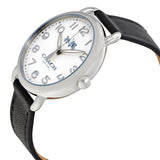 Coach Delancey White Dial Black Leather Strap Watch for Women - 14502714 Buy Now By Coach