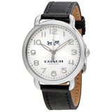 Coach Delancey White Dial Black Leather Strap Watch for Women - 14502714 Buy Now By Coach