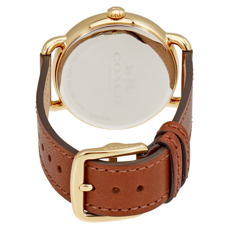 Coach Delancey White Dial Brown Leather Strap Watch for Women - 14502715 Buy Now By Coach