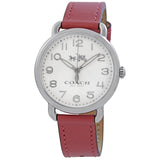 Coach Delancey White Dial Pink Leather Strap Watch for Women - 14502717 Buy Now By Coach