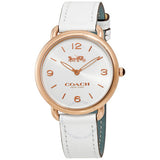 Coach Delancey White Dial White Leather Strap Watch for Women - 14502790 Buy Now By Coach