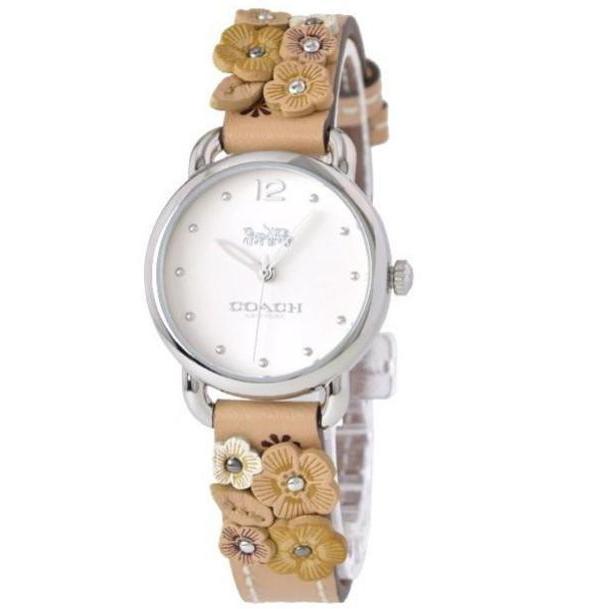 Coach Perry White Dial Brown Floral Leather Strap Watch for Women - 14502873 Buy Now By Coach