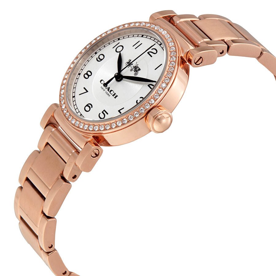 Coach Delancey White Dial Rose Gold Steel Strap Watch for Women - 14502262 Buy Now By Coach