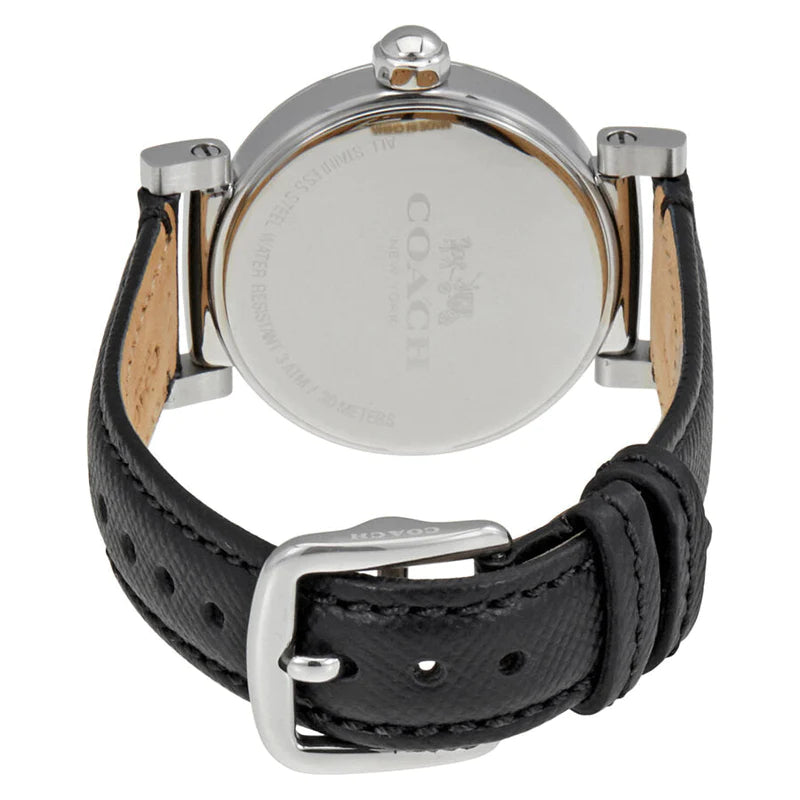 Coach Madison White Dial Black Leather Strap Watch for Women - 14502399 Buy Now By Coach