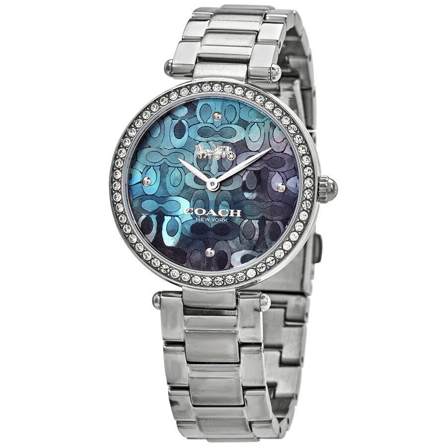 Coach Park Mother of Pearl Blue Dial Silver Steel Strap Watch for Women - 14503224 Buy Now By Coach